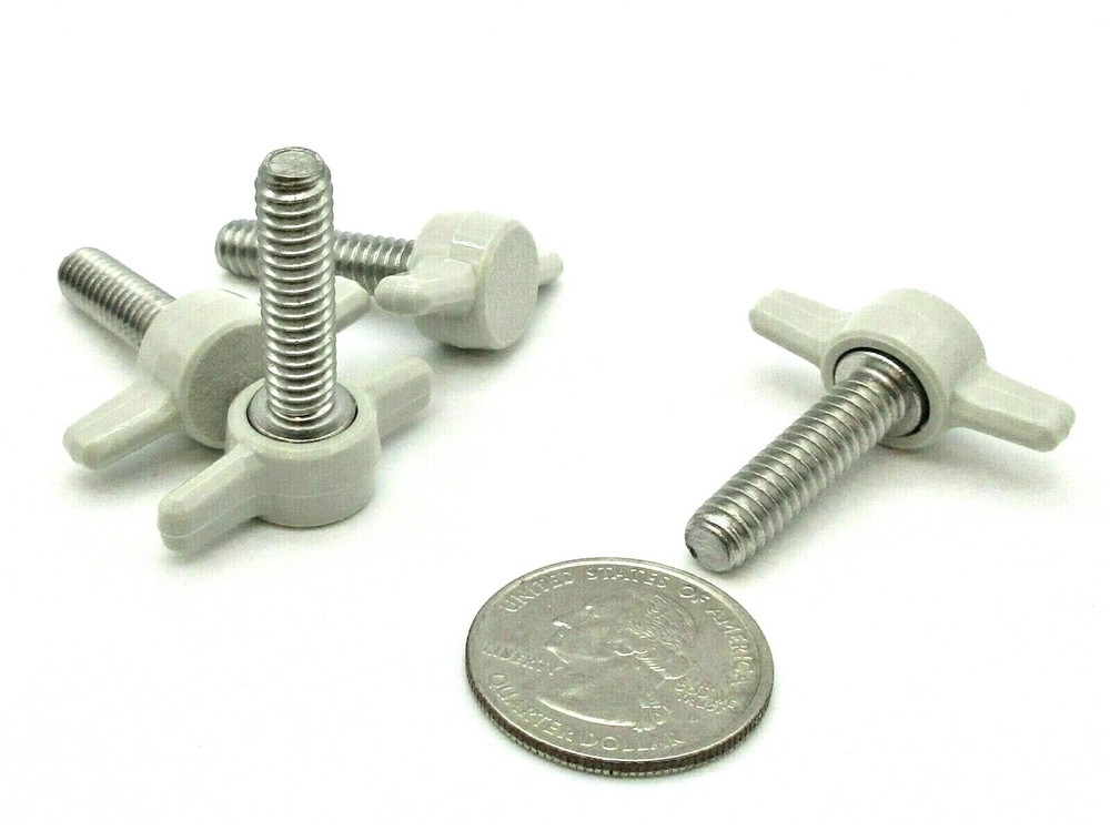 1/4-28" Fine Thread Thumb Screws Tee Knobs Various Colors & Sizes 4 per Pack