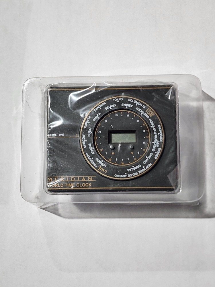 Vintage Meridian World Time Clock NIB