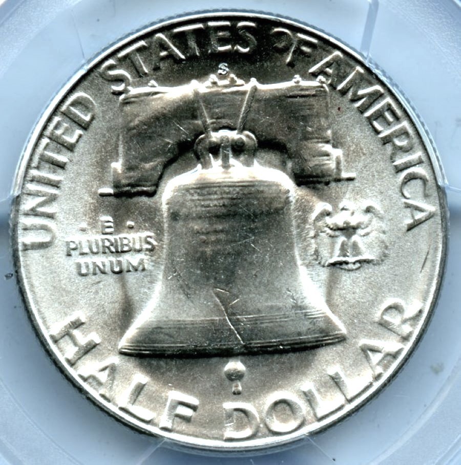 1954-S Franklin Half Dollar, PCGS MS64FBL