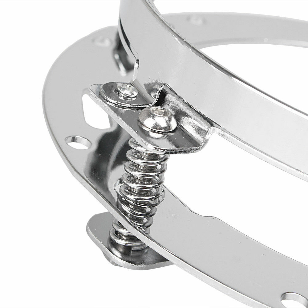 2PC 7'' Round Chrome LED Headlight Mounting Bracket Ring Car For Motorcycle Jeep