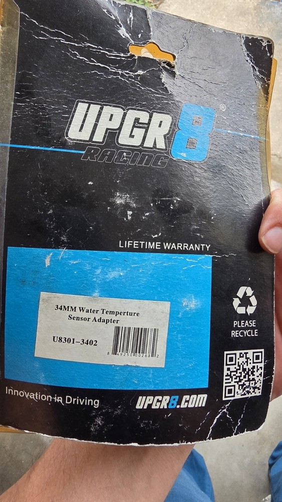 Universal Water Temp Joint Pipe Water Temp Temperature Joint Pipe 34mm Red