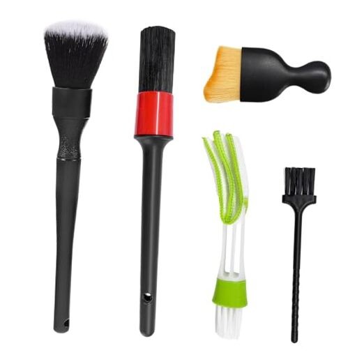 5PCS Car Detailing Brushes Duster Kit, Soft Cleaning Set Includes Dashboard