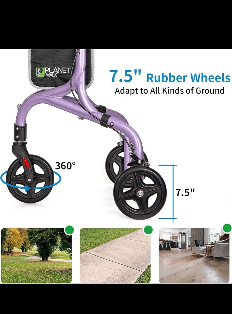 Planet Walk Premium 3 Wheel Rollator Walker
