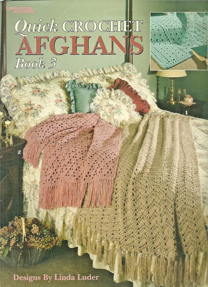 Leisure Arts Quick Crochet Pattern Leaflet Book 3 #824 4 designs