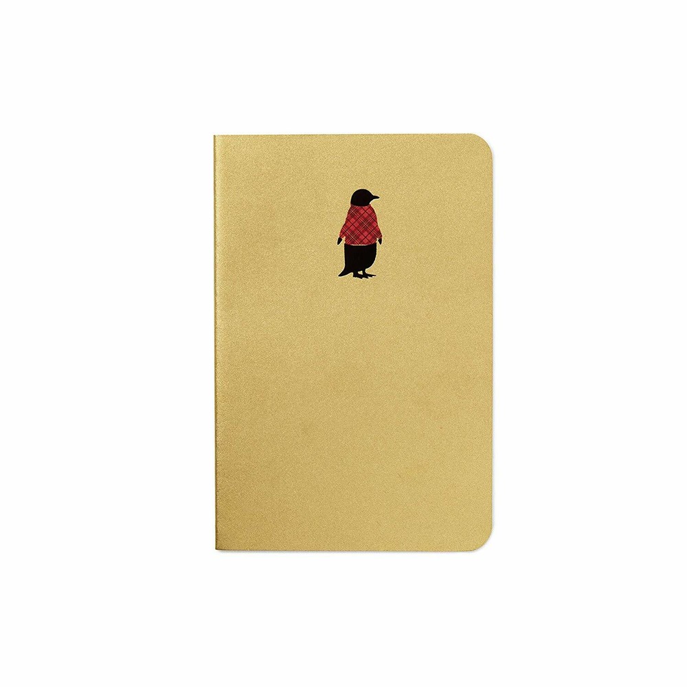 Hallmark Notepad Bundle with Pen, Plaid Penguin (3 Notepads, Assorted Sizes)