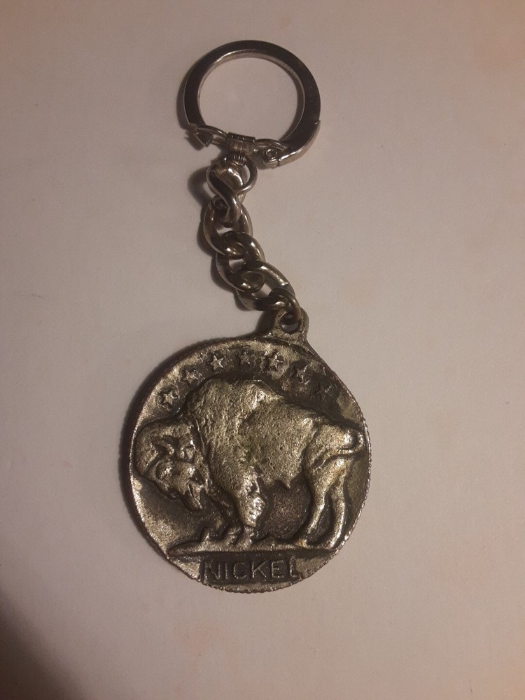 Large Indian Head Penny Obverse/Buffalo Reverse Key Ring