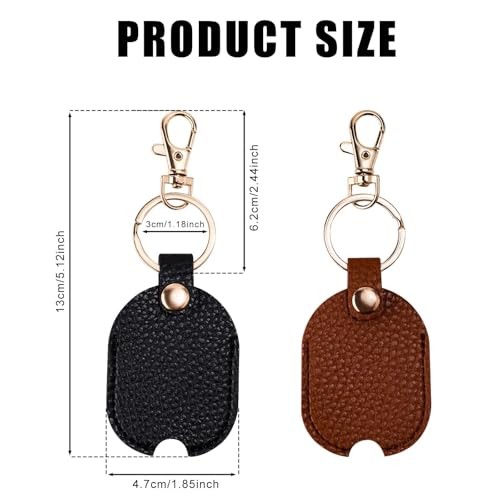 Leather Car Key Sleeves, Car Key Loop Replacement Leather Protector Auto 2