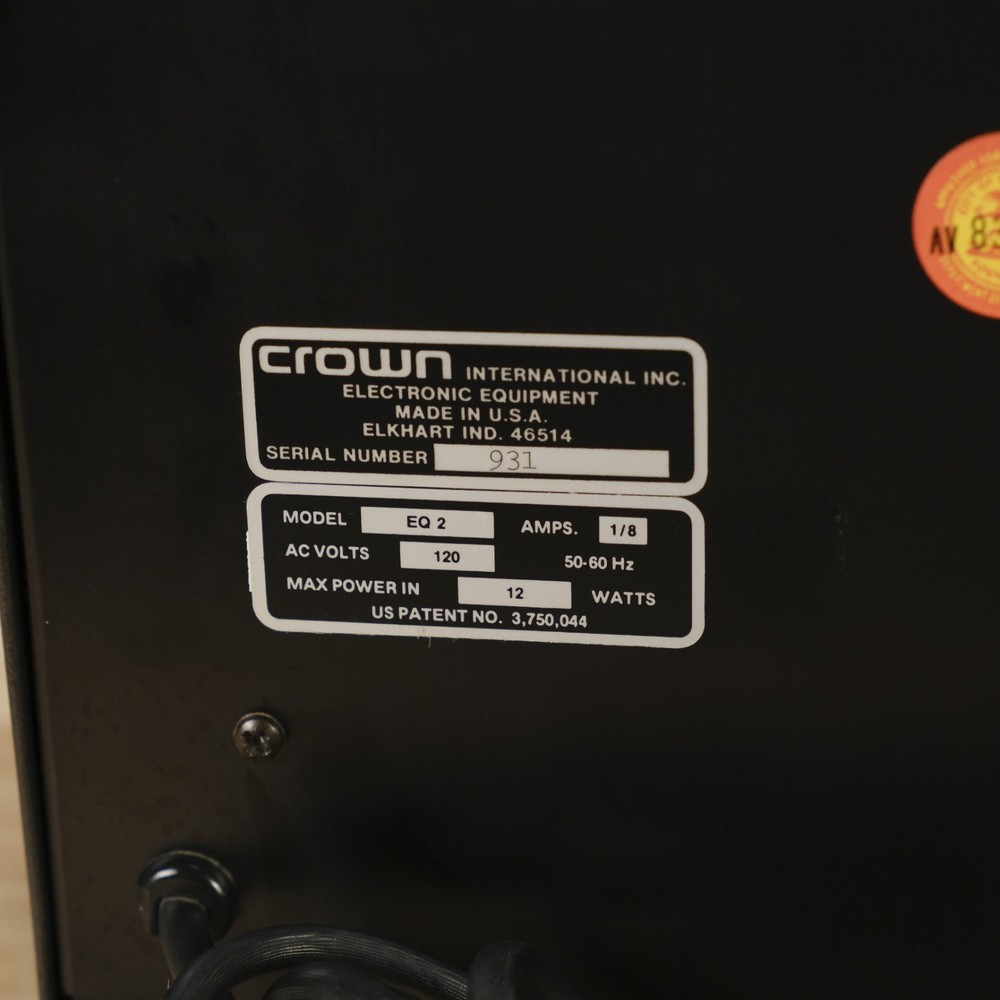 Fully Serviced Crown EQ 2 Graphic Equalizer Distinction Series Balanced