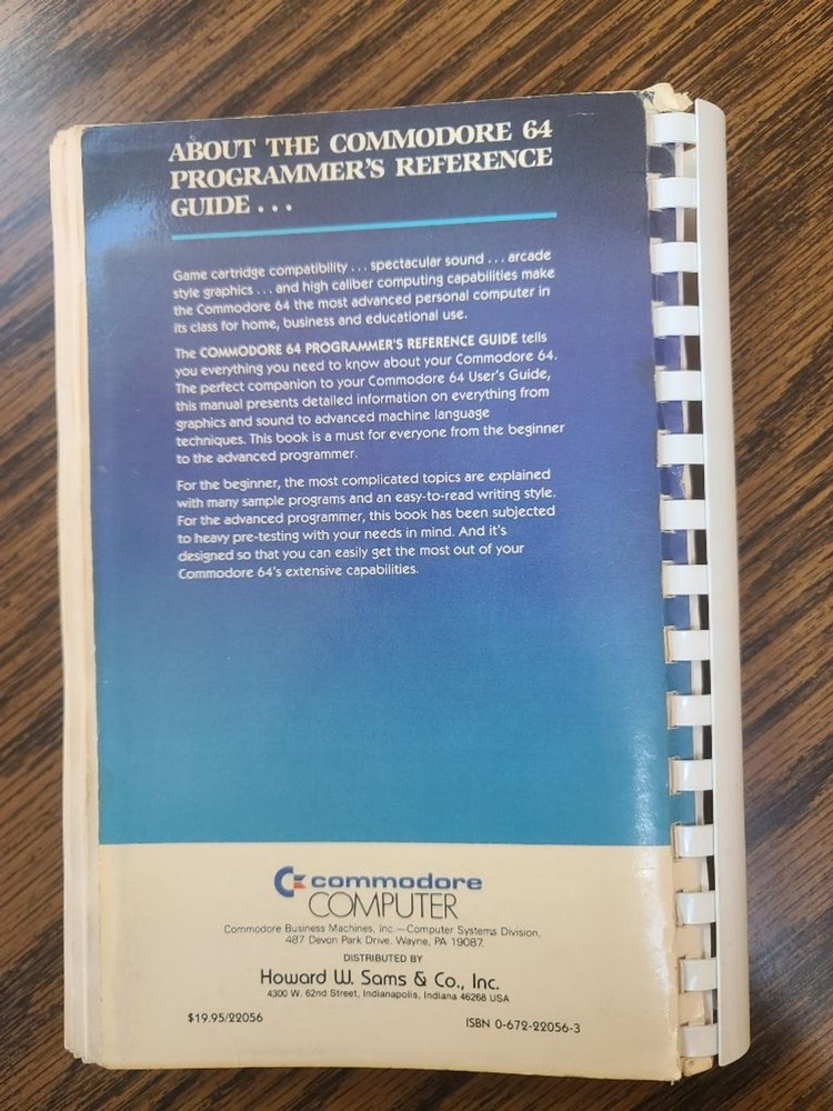 Vintage Commodore 64 Programmer’s Reference Guide - 1983 WITH Schematic