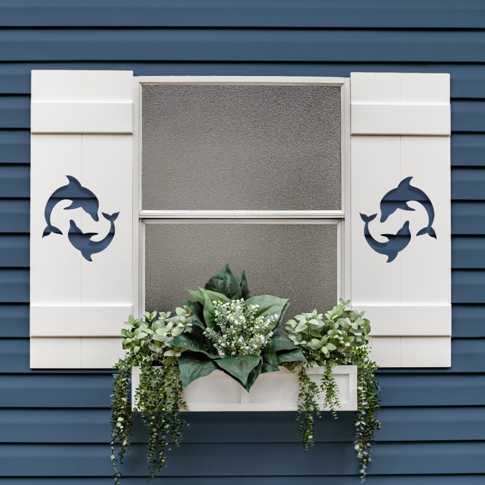 Custom Dolphin Shutter, PVC Exterior Shutter, Sold Individually