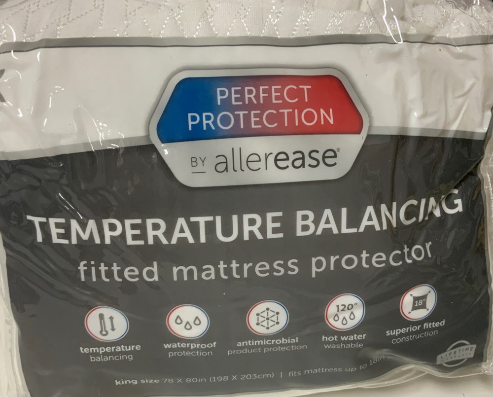 🍀 ALLEREASE Perfect Protection Temperature Regulating Mattress Protector - King
