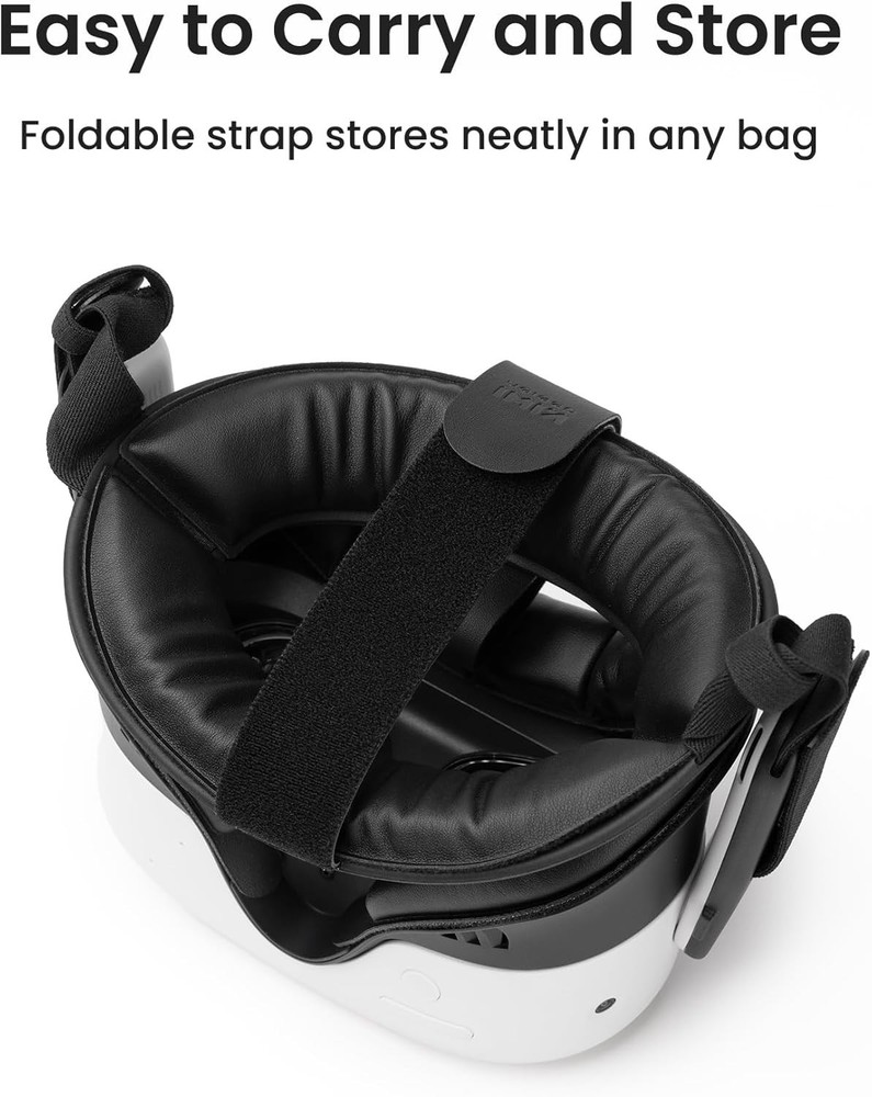 Elite Replacement Strap for Meta Quest 3/3S - PU Foam, Adjustable & Travel-Ready