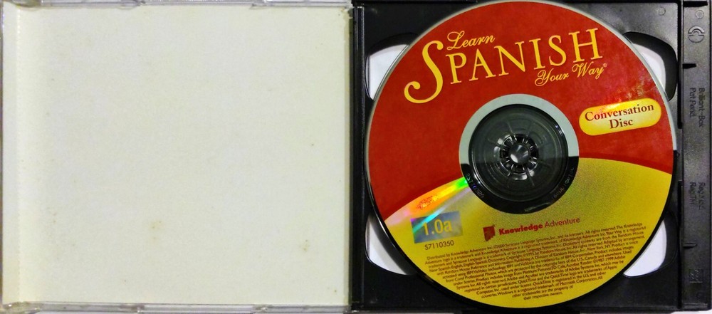 Learn Spanish Your Way 2-Disc PC CD-Rom Windows Knowledge Adventure Very Good