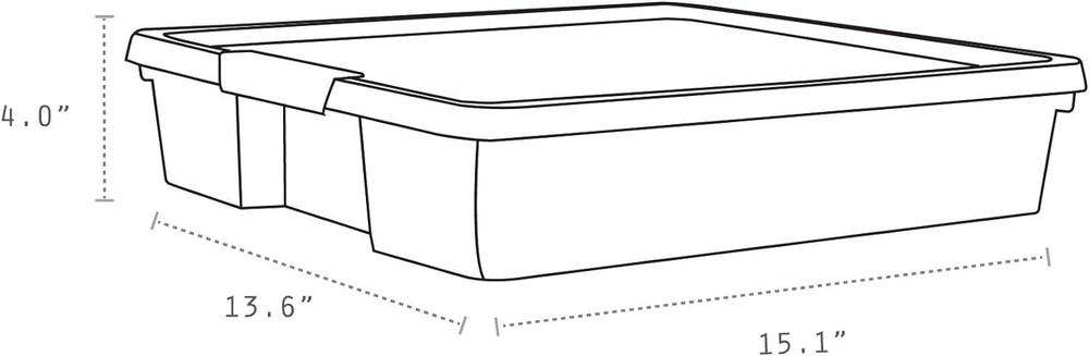 Storex Classroom Craft Project Box – Stacking Plastic Organizer Fits Purple