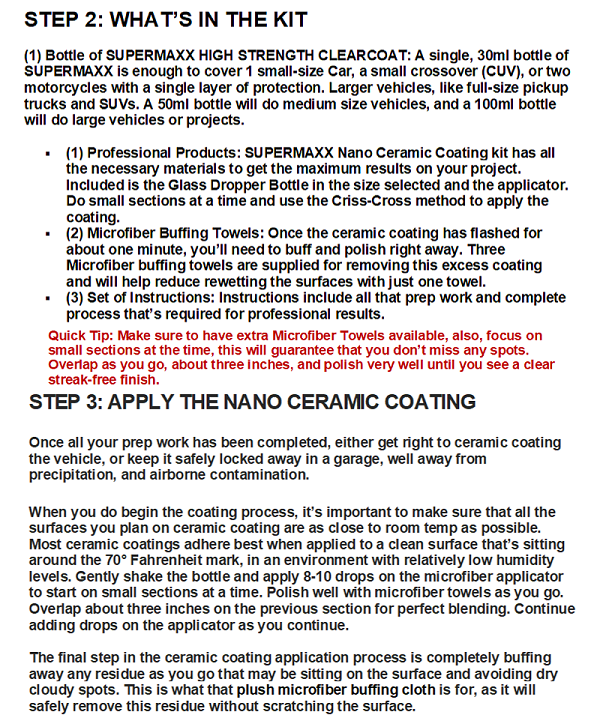 CERAMIC CAR COATING 1oz/30ml POLYSILAZANE "SCRATCH RESISTANT" TRICURE TECHNOLOGY