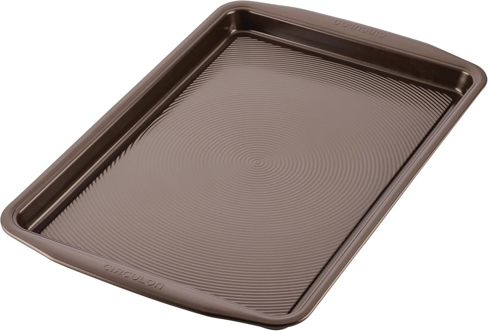 Bakeware Nonstick Cookie Pan Set Cookie Sheets Baking 2-Piece Gray