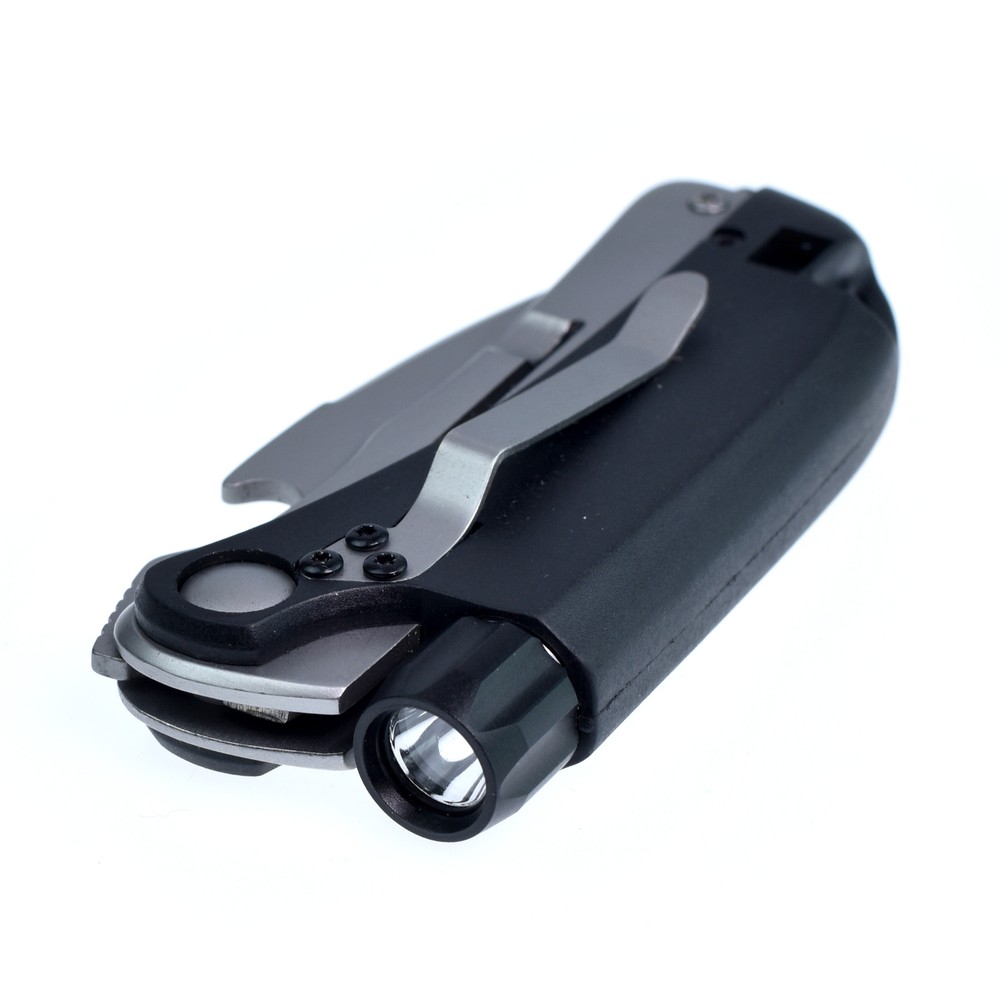 7 in 1 Multi Function EDC Tools Knife LED Light Whistling First Attack Opener