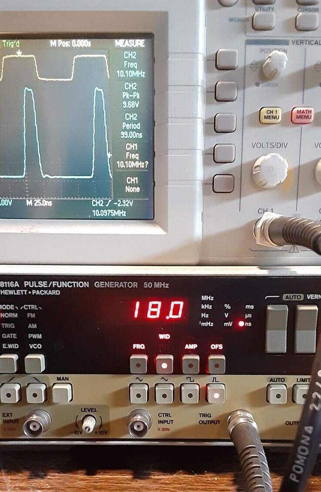 Pulse/Function Generator 50MHz 10V p-pk WORKS GREAT HP8116A Programmable Burst