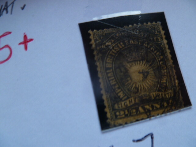 K.U.T.2 1/2  ANNAS  STAMP SG.7  HEAVY CANCEL