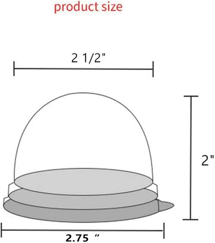2 Inch 50 Pack Clear Plastic Mini Cupcake Containers Individual Packaging Mini C