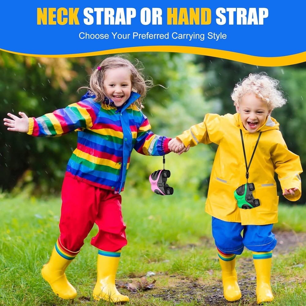 Compact High-Resolution Binoculars for Kids - Ergonomic, Safety Focused Design