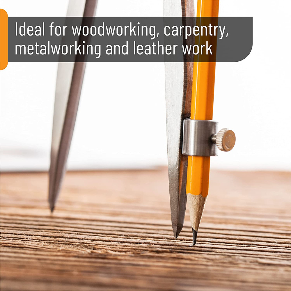 Large Professional Compass for Woodworking and Geometry - Precision Drawing Tool