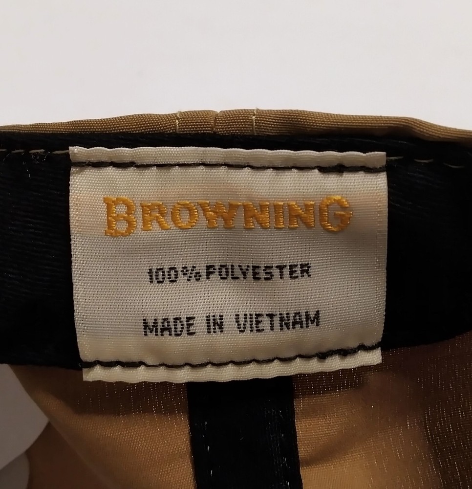 Browning Proof Snap Back Hat Cap Mid Profile Crown Color: Mustard