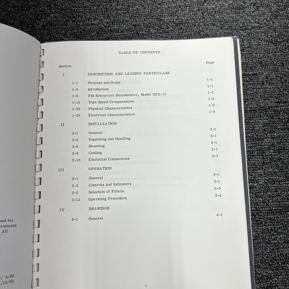Data-Control System Model GFD-13 FM Demodulator Operation Installation Manual
