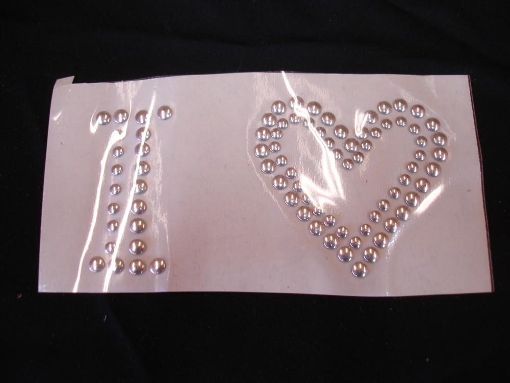Vintage sequin I heart (love)