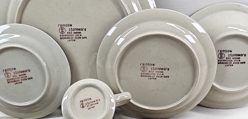 (2) Sango Mariana 5 Pc Place Setting Vintage Rainbow Table Dining Dish Retro Lot