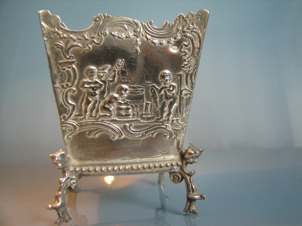 Hanau solid silver miniature dutch toy silver planter pot 68 grams Circa 1900