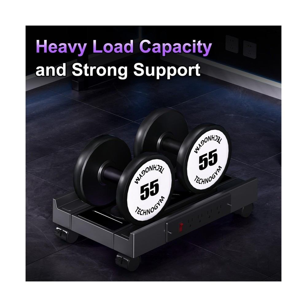 Adjustable Computer Tower Stand with Charging Station, PC Stand for Floor, Mo...