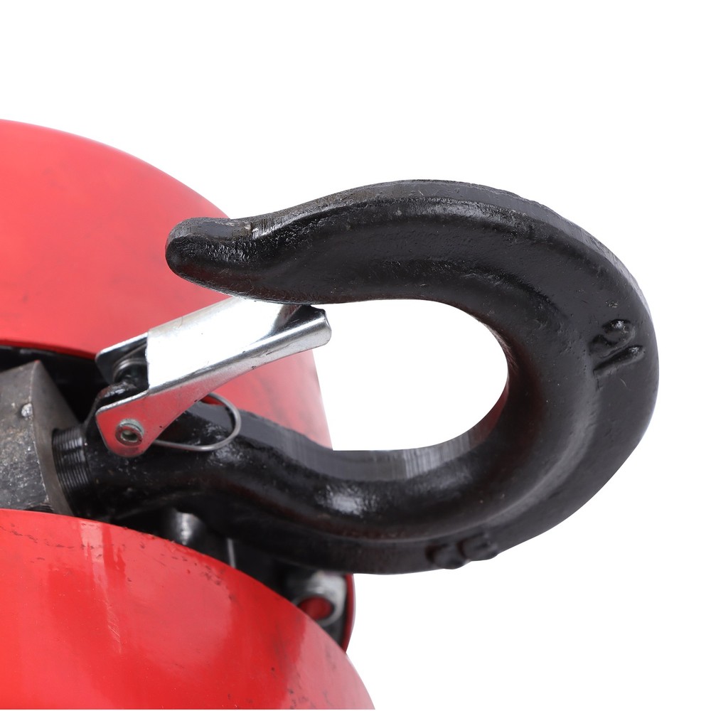 1 Ton / 2200Lbs Chain Hoist Manual Puller Block Fall Chain 10FT with Hook Red