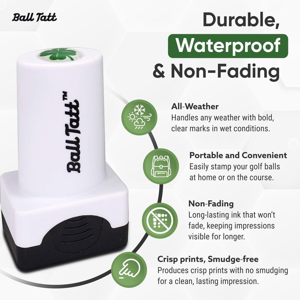 Ball Tatt - Four Leaf Clover Golf Stamp,