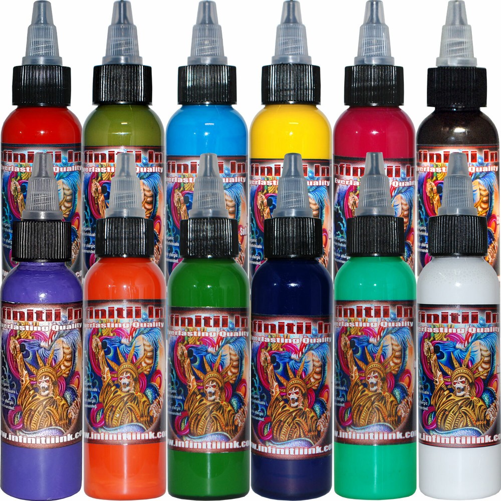 Infinitii 2oz Tattoo Ink 12 Color Set #3