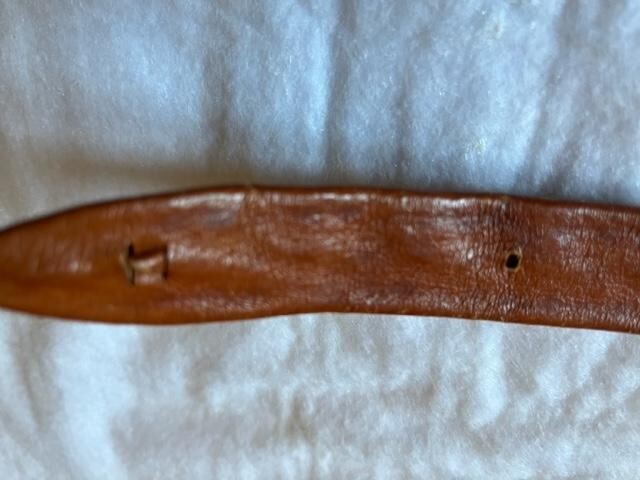 Soviet Era leather belt with a braid element