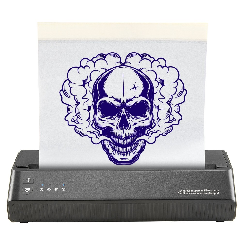 Wireless Bluetooth Tattoo Stencil Printer with 10 Transfer Paper for iOS Android