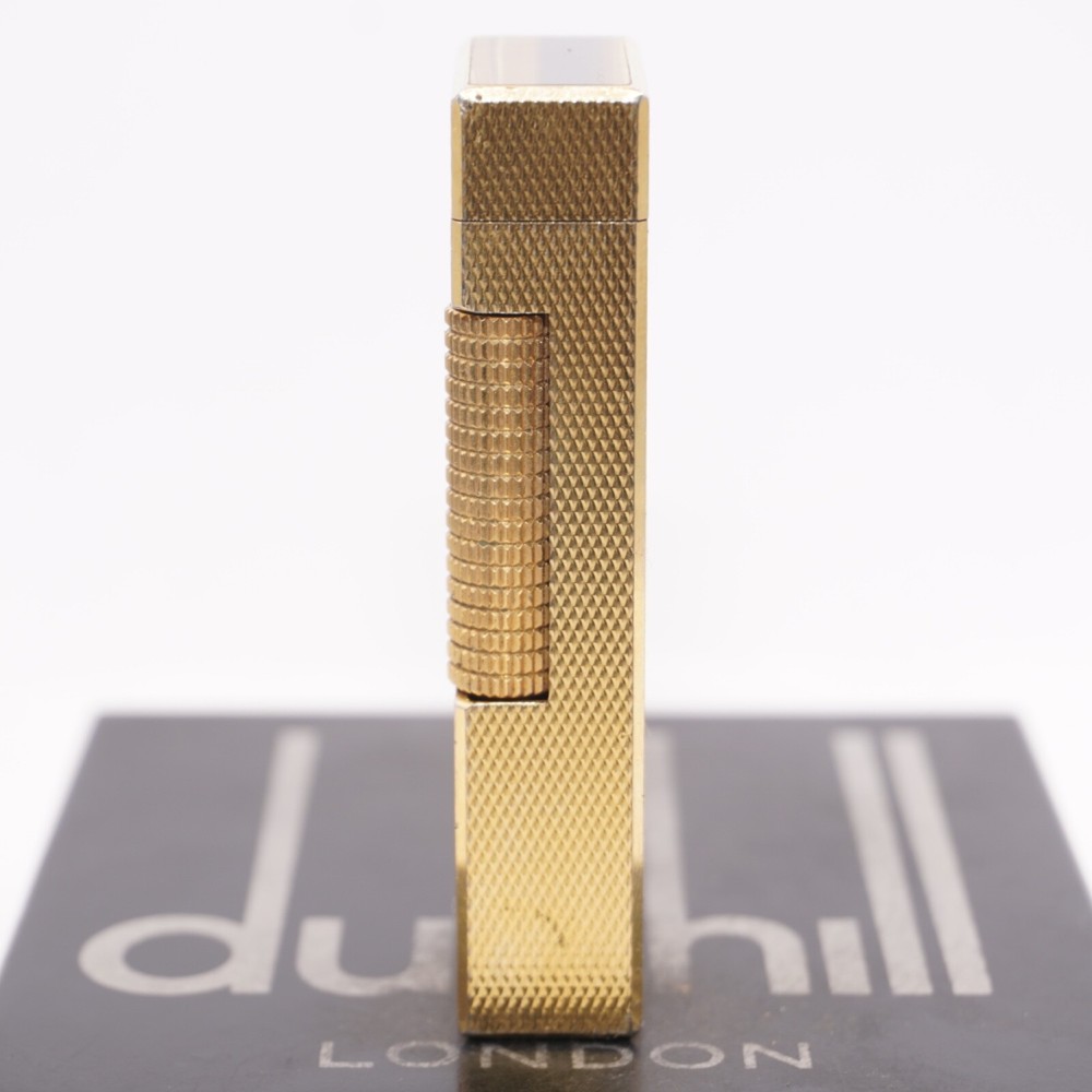 Dunhill Lighter Brown Shell gold Barry Pattern_Ultrasonically cleaned_Working
