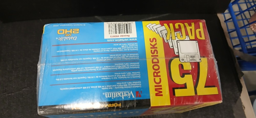 Box VERBATIM DataLife MF 2HD 3.5" Microdisks 75 Pack Formatted IBM