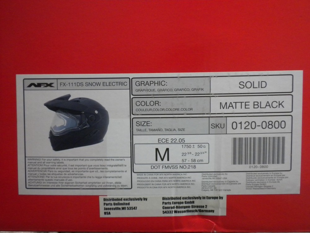 AFX FX-111DS w/ Heated Shield and Breathguard-Size Medium