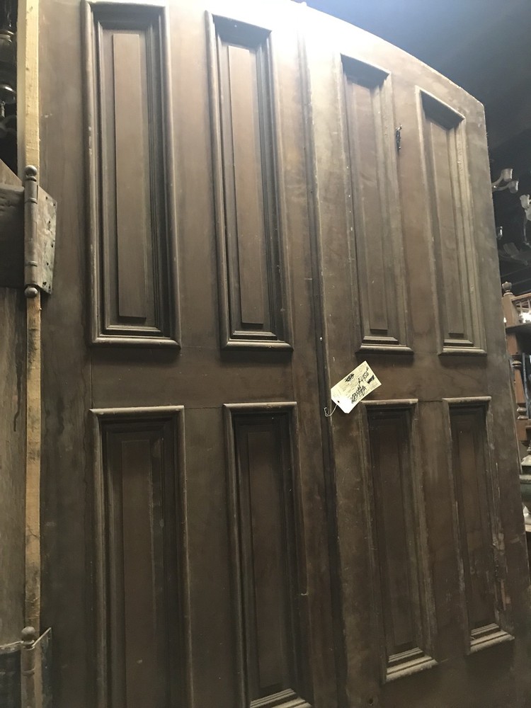 Massive Pair Walnut Entry Doors Antique Entry Doors Raised Panel Walnut Entry