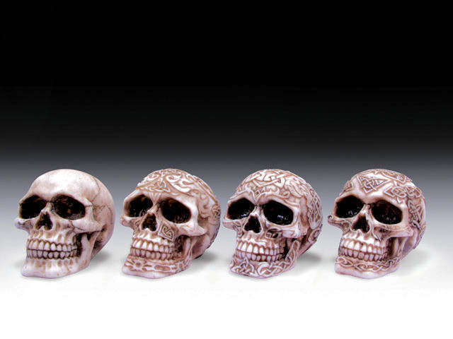 SKULL FIGURINE SET ( SET OF 4 )