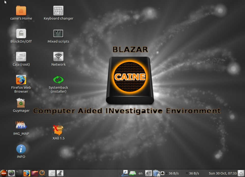 IT Digital Forensics Investigative Environment Toolkit (CAINE) Bootable Live USB