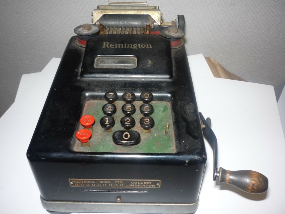 Vintage Remington Manual Adding Machine with Side Knob