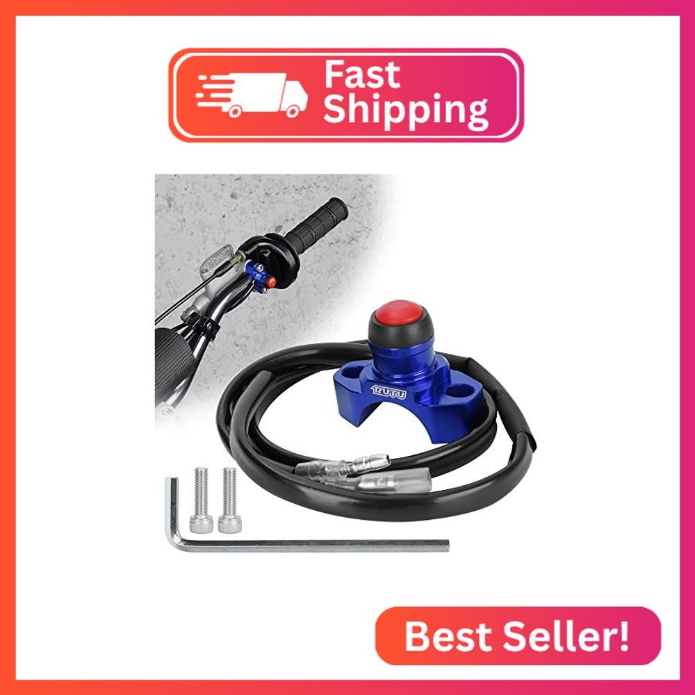 CNC Universal Motorcycle Engine Stop Start Kill Switch Button for Motorcycle, AT