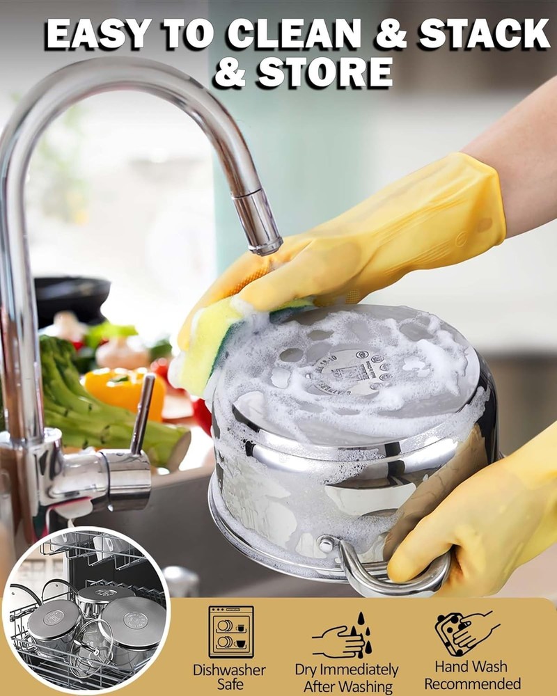 Stainless Steel Cookware Set, 12-Piece