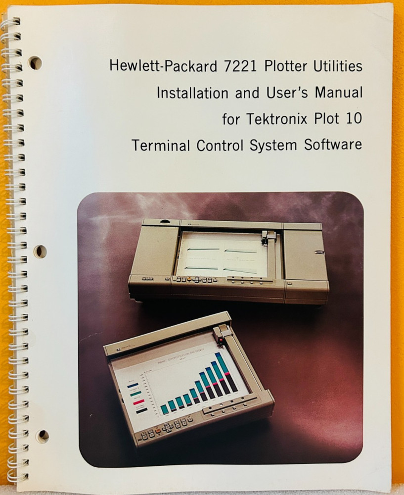 HP 07221-90018 Model 7221 Plotter Utilities Installation & User's Manual.