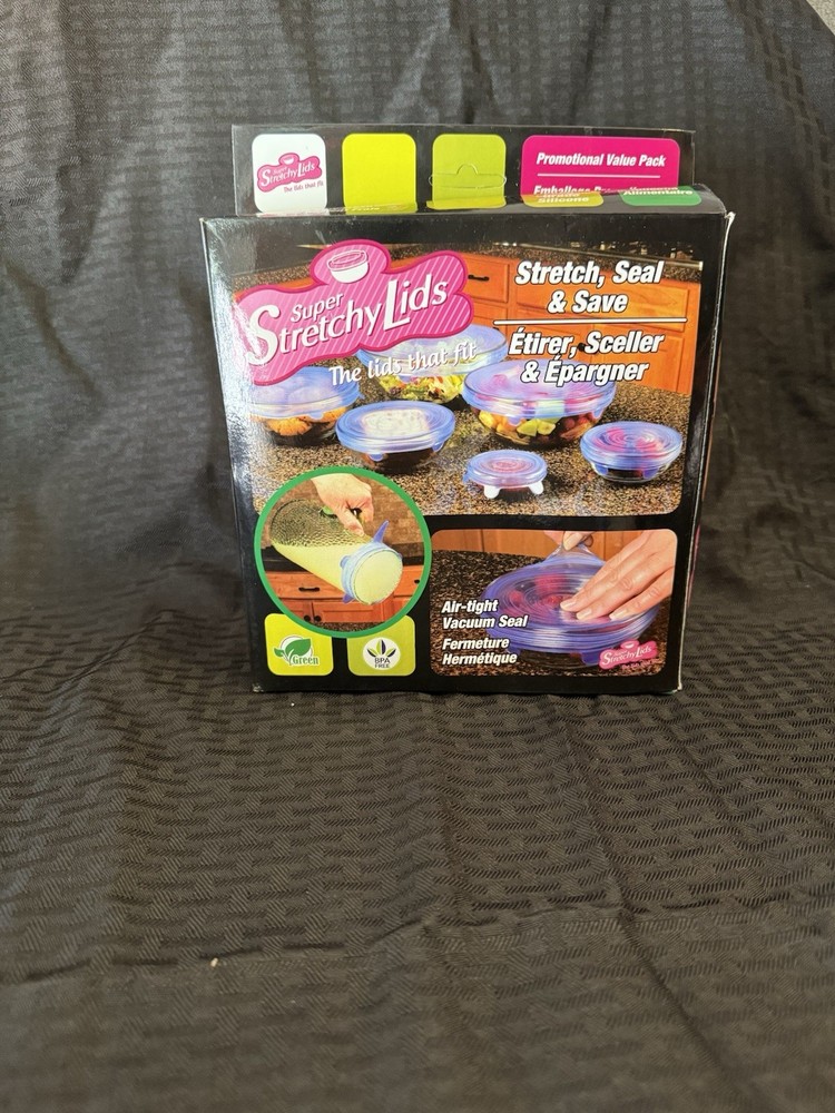 Stretchy silicone Lids Includes 6 different sizes FITS ANY SIZE