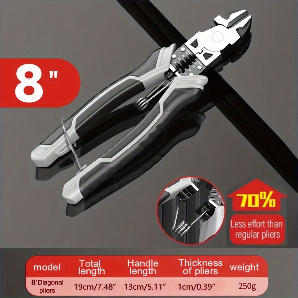 Multi-Functional Labor-Saving Pliers Set - Diagonal, Wire, Long Nose for Electri