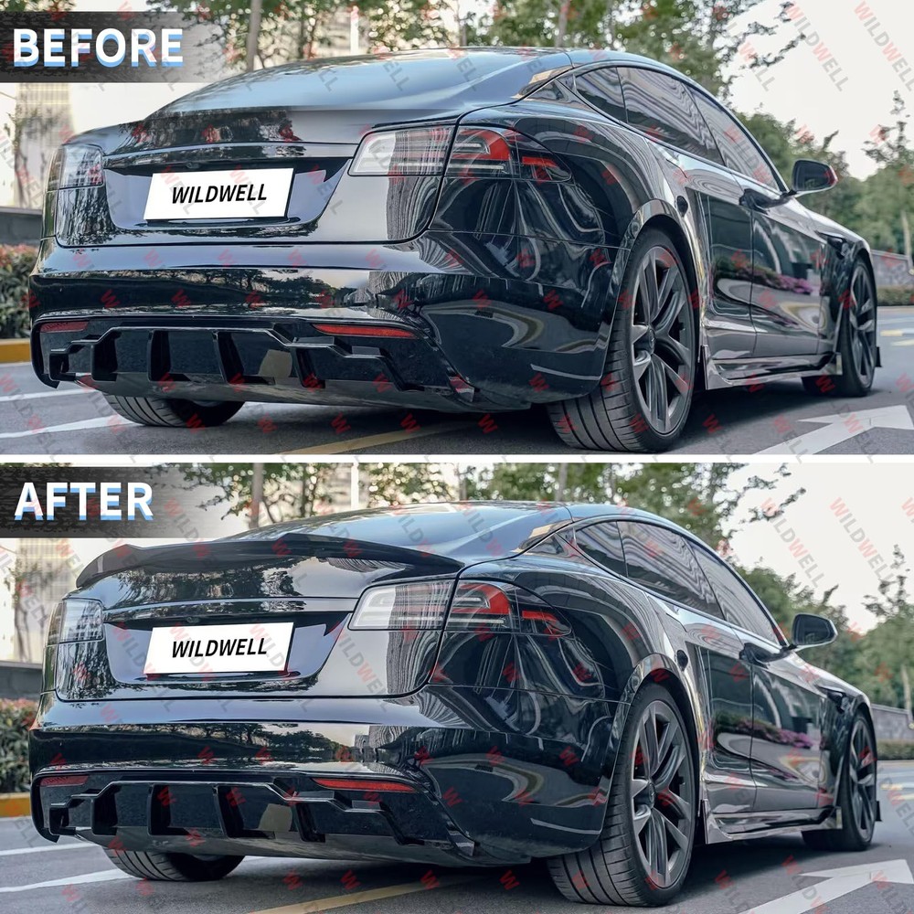 Glossy Black Rear Spoiler for Model S 2012-2026